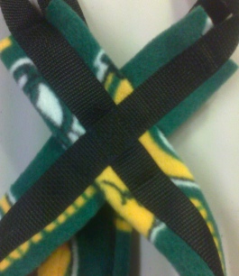 Packers on Black Recreational Sled Dog Harness 2